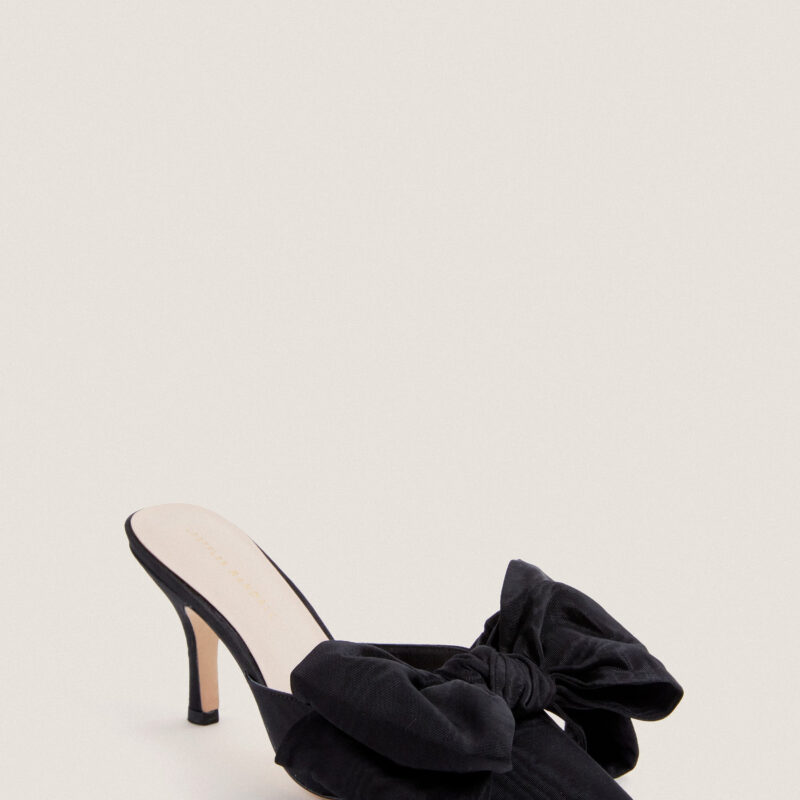 Black Margot Bow Heels Loeffler Randall