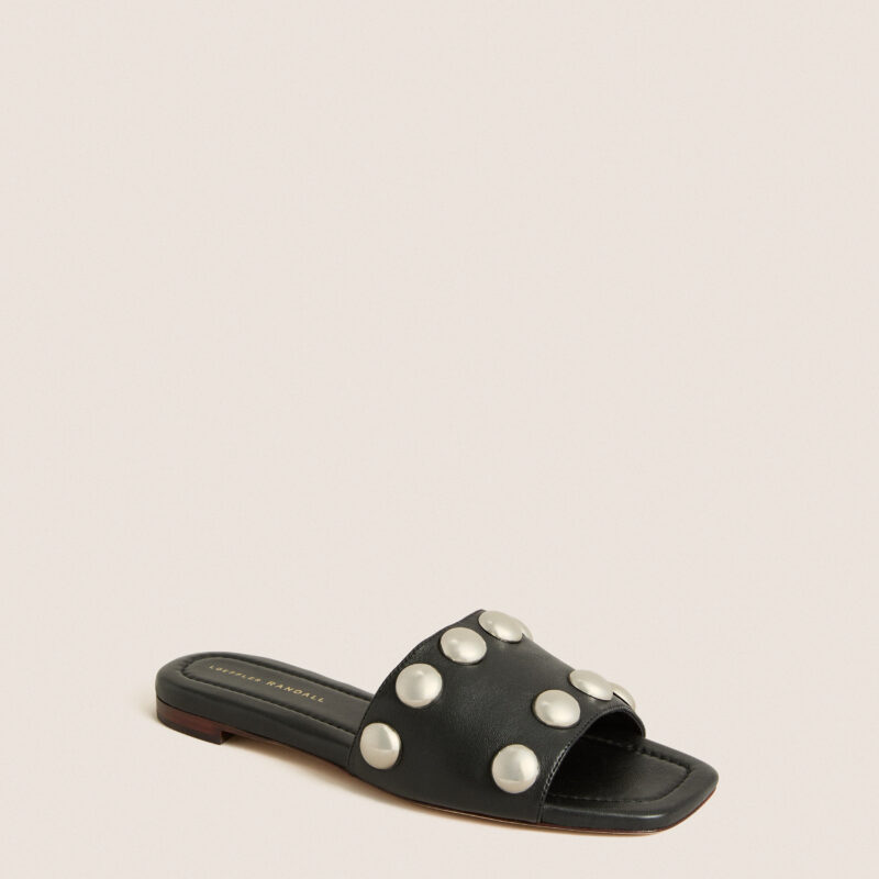 Black Nappa Studded Hayes Sandals Loeffler Randall