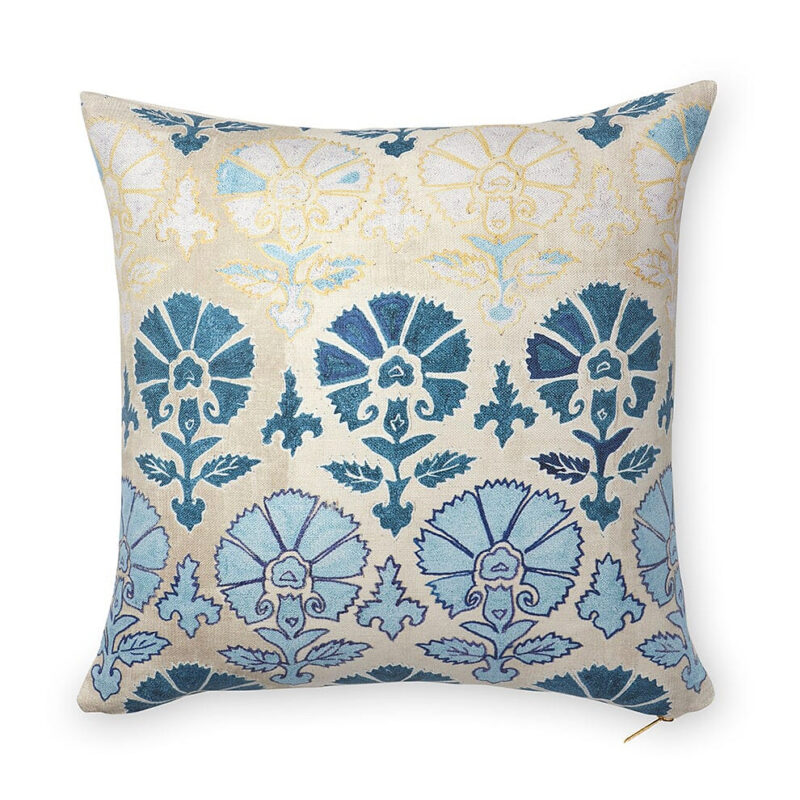 Blue Daisy Suzani Pillow St. Frank