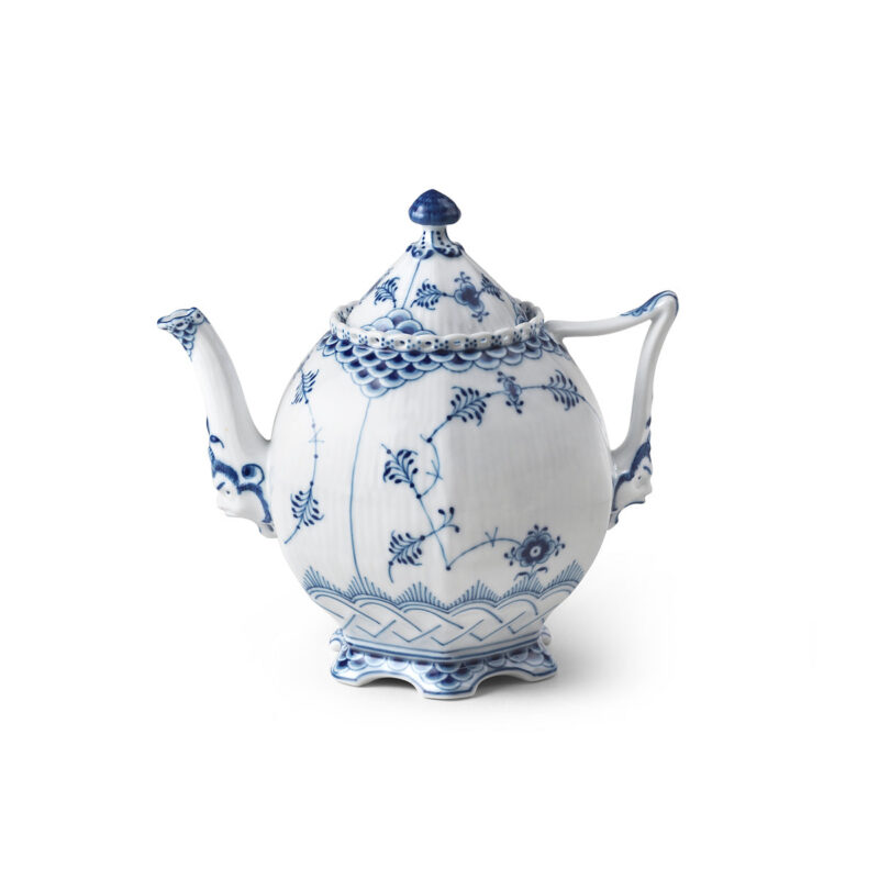 Blue Fluted Full Lace Teapot Royal Copenhagen Collection