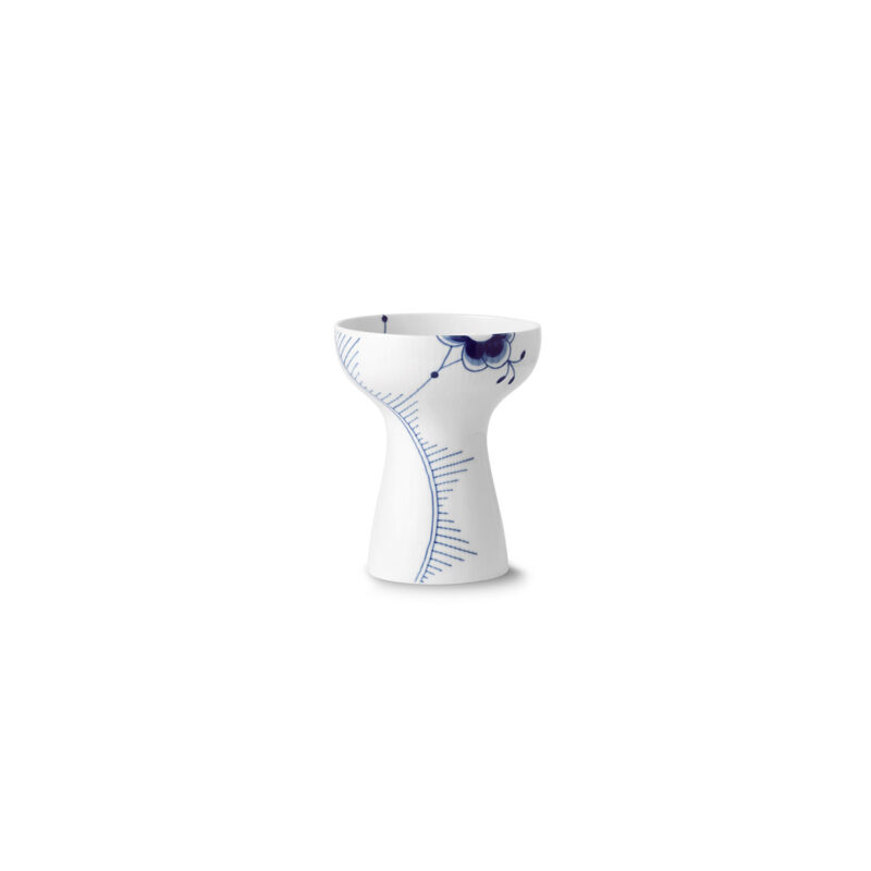 Blue Fluted Mega Open Vase 7.5" Royal Copenhagen Collection