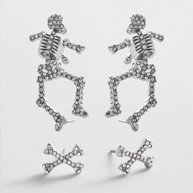 Bones & All Skeleton Earring Set BaubleBar