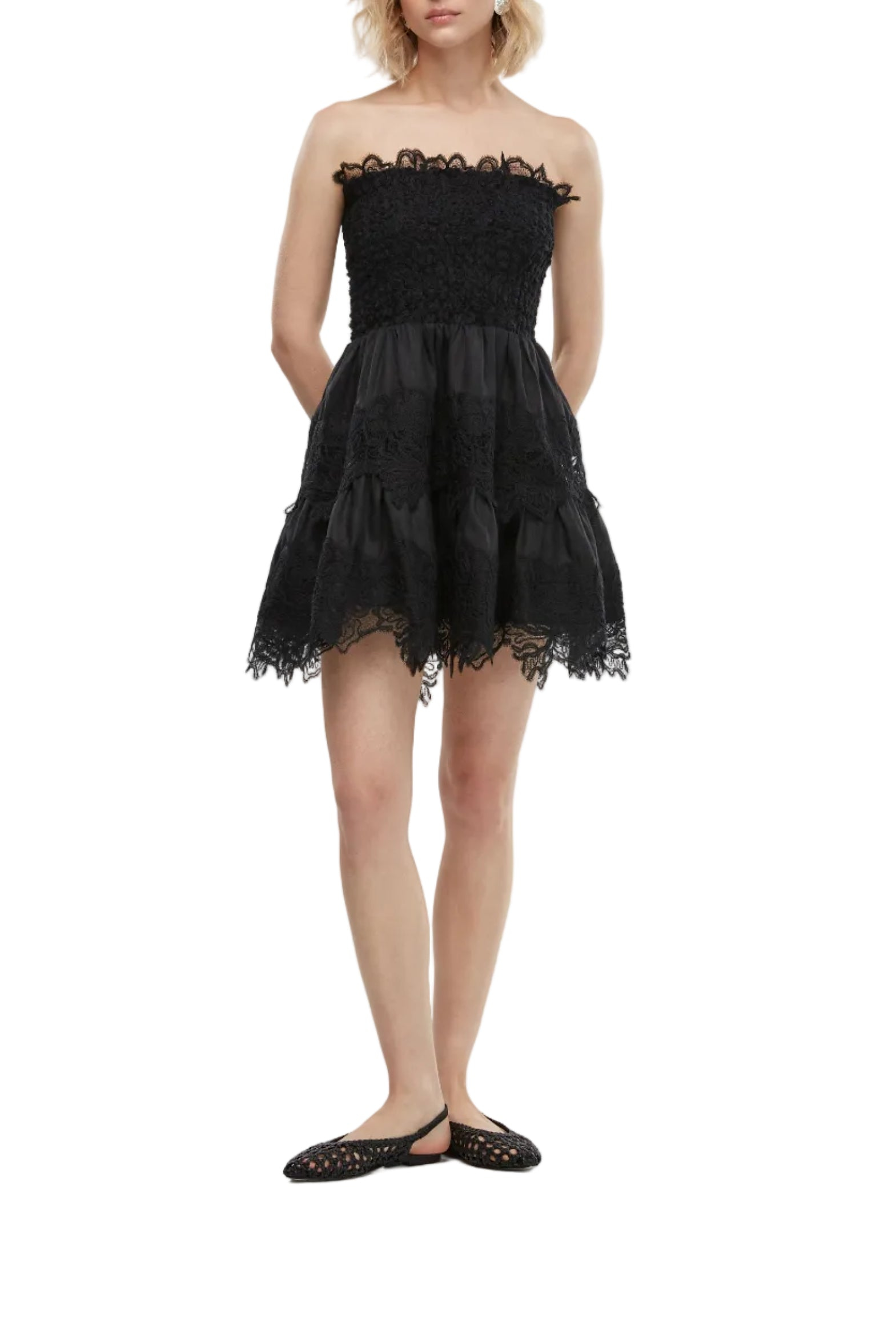 Brisa Mini Dress in Black Waimari