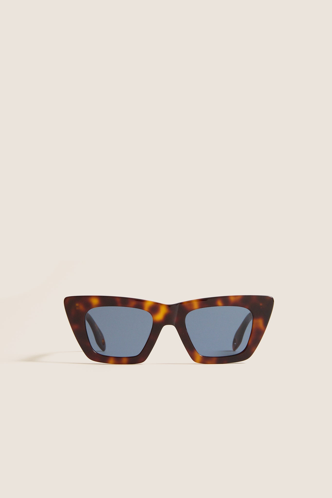 Brown Tortoise Dark Blue Lens Lori Sunglasses Elisa Johnson