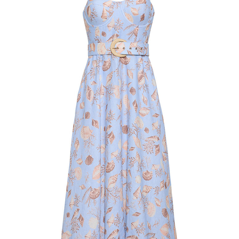 Calypso Dress in Seashell Sky Cara Cara