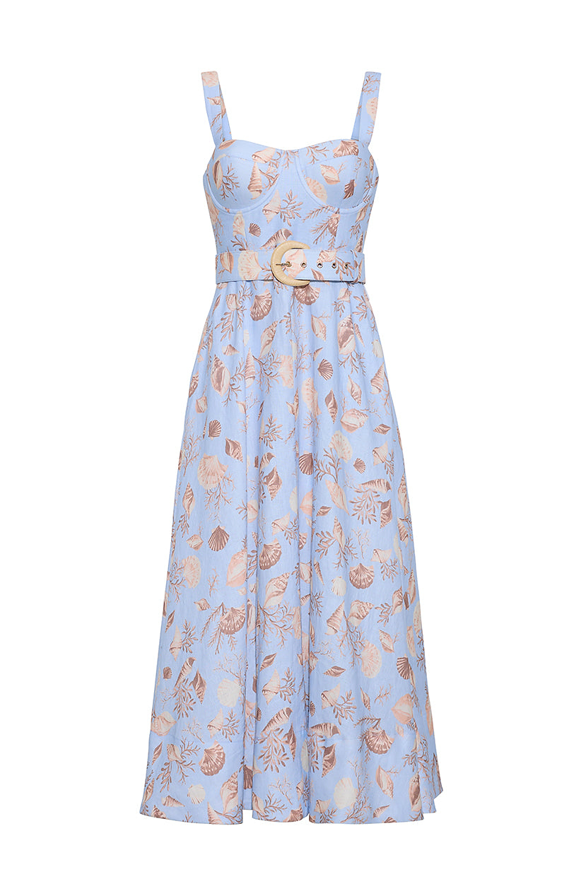 Calypso Dress in Seashell Sky Cara Cara