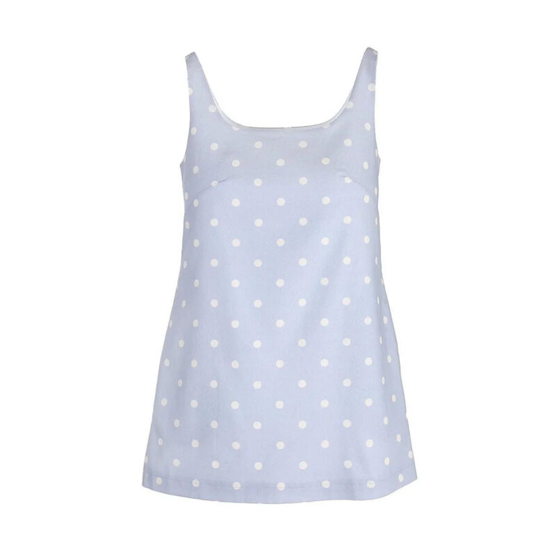 Cappie Mini Dress in Periwinkle Dot Coco Shop