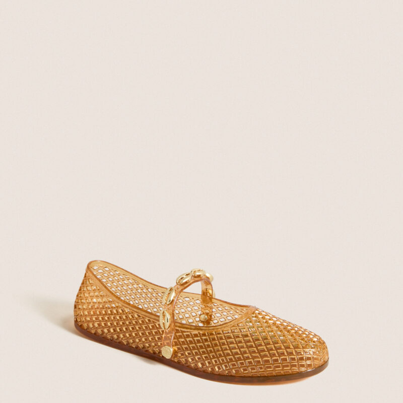 Caramel Iro Shells Jelly Flats Ancient Greek Sandals