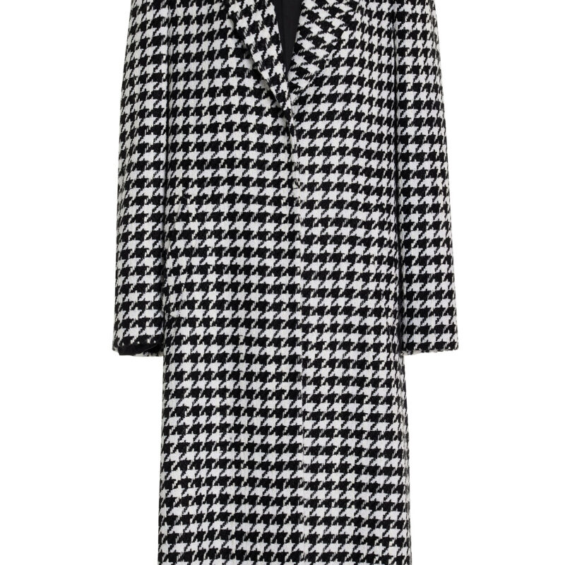 CAROLINA HERRERA | Houndstooth Linen-Blend Coat Moda Operandi