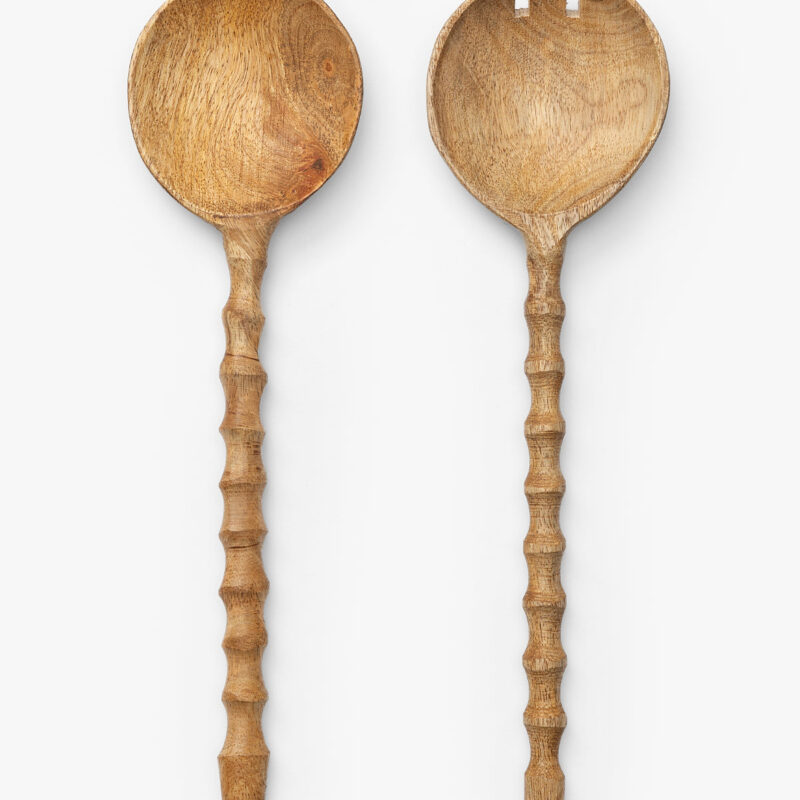 Carved Handled Salad Servers (Set of 2) McGee & Co