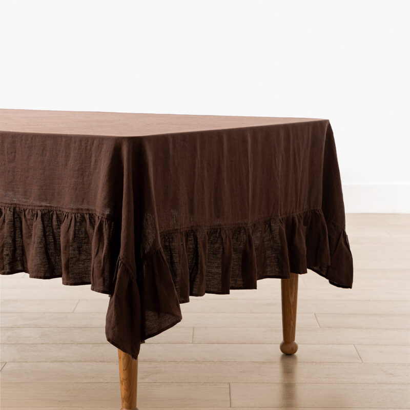 Catania Linen Ruffle Tablecloth McGee & Co
