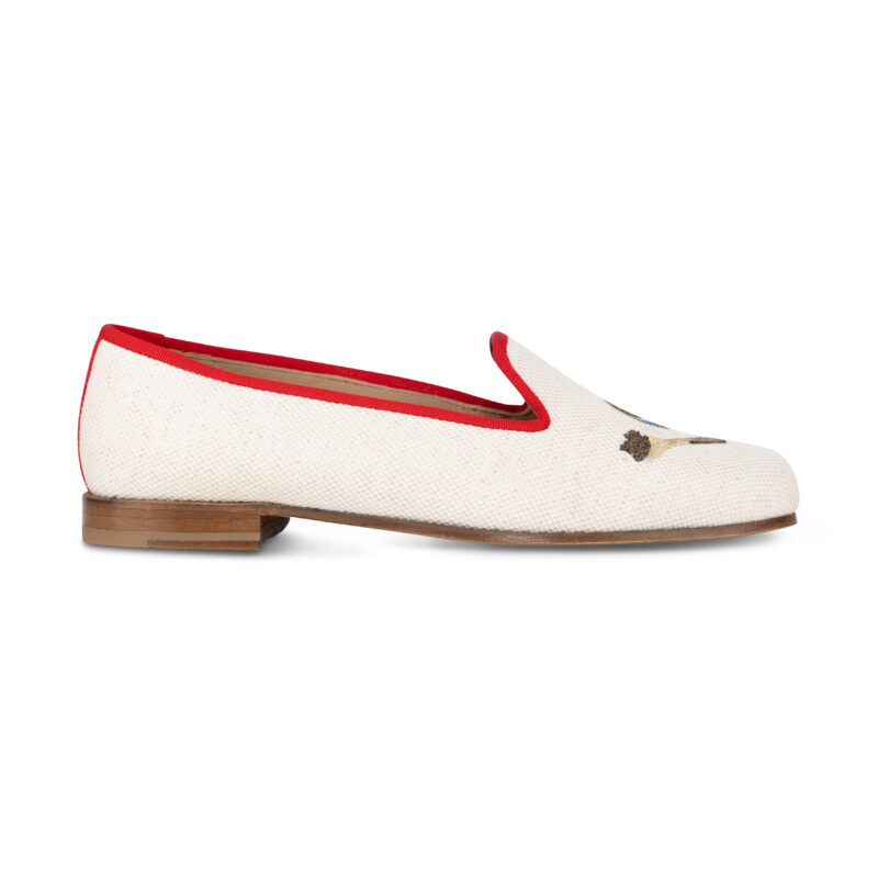 Caviar Flax Linen Slipper Stubbs & Wootton