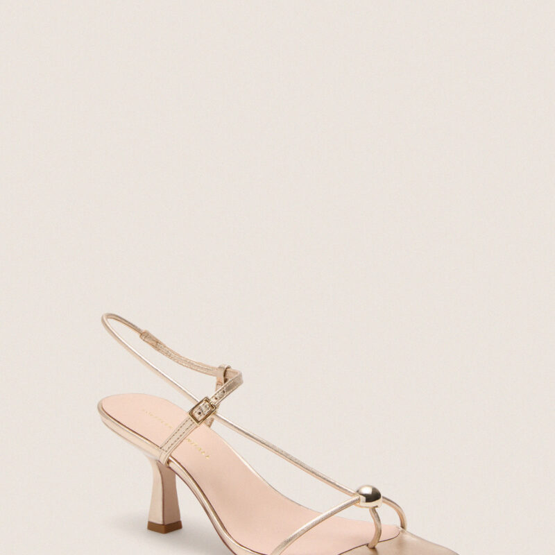 Champagne Metallic Triana Heels Loeffler Randall