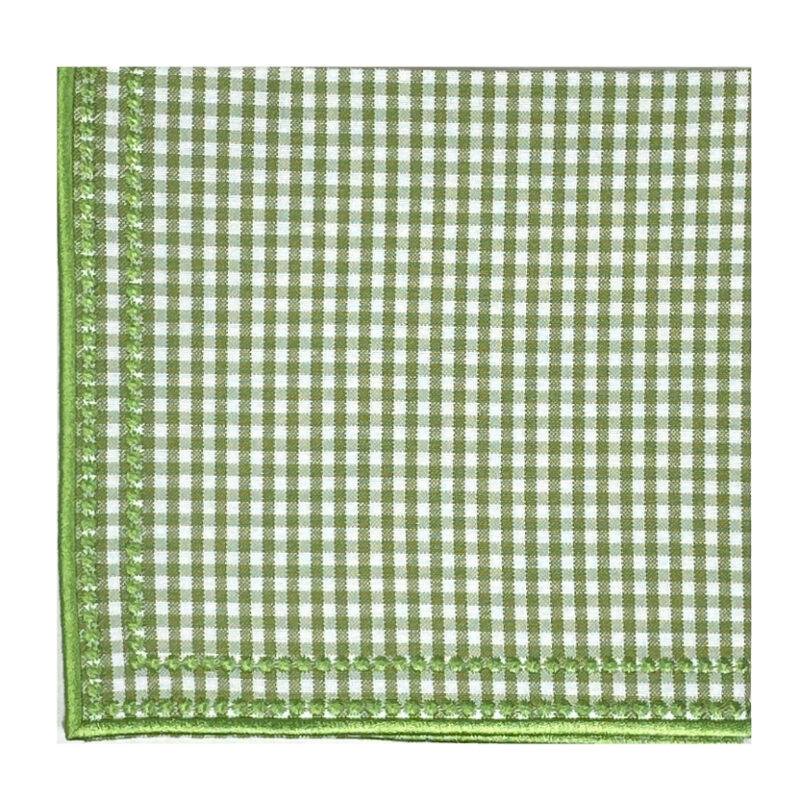 Charlotte Napkin in Green Gingham, Set of 4 Flying Sheep Country