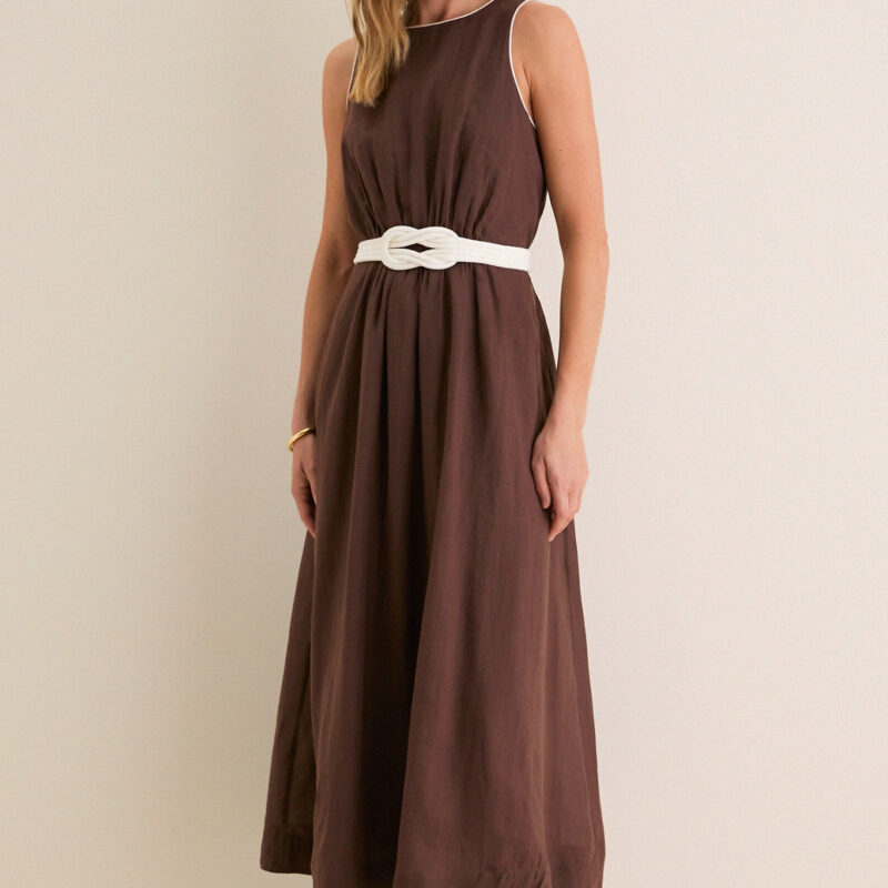 Chestnut Rope Belt Leonie Dress
