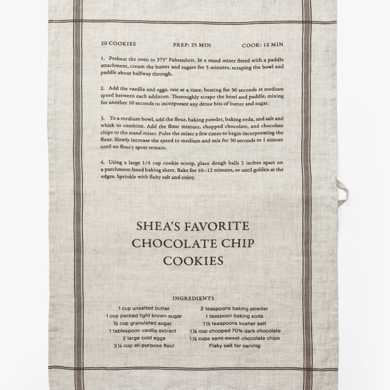 Chocolate Chip Recipe Tea Towel McGee & Co