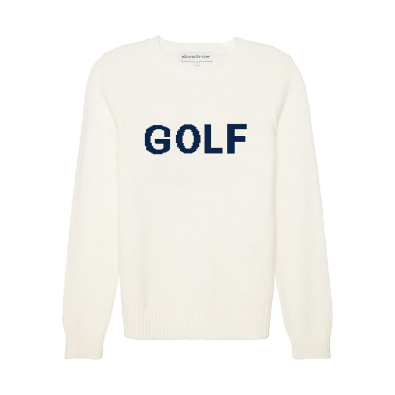 Classic Crew - Golf in Ivory and Navy ellsworth+ivey