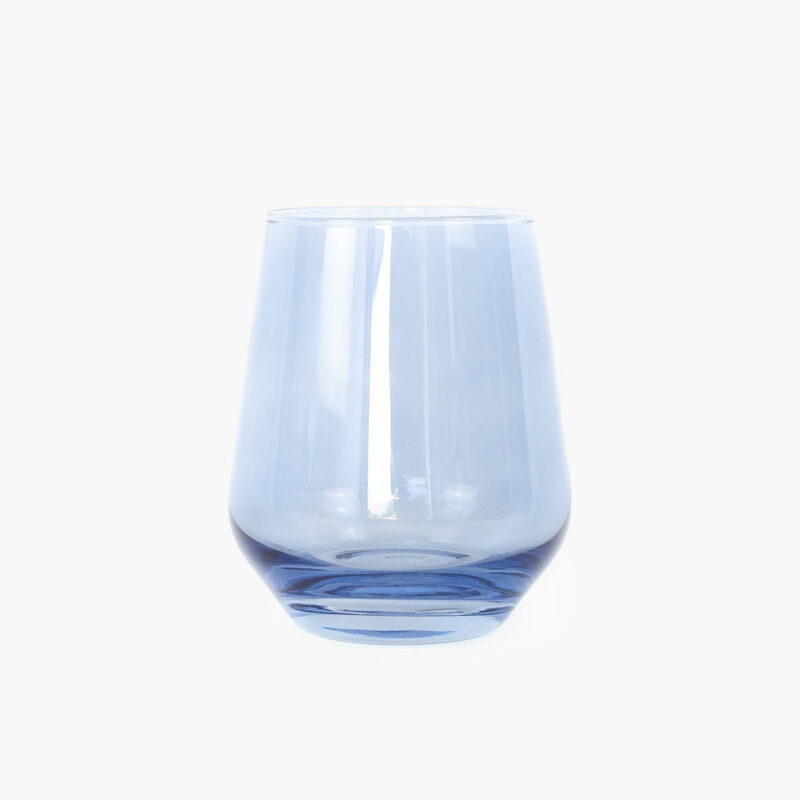 Cobalt Stemless Wine Glasses (Set of 6) Estelle Colored Glass