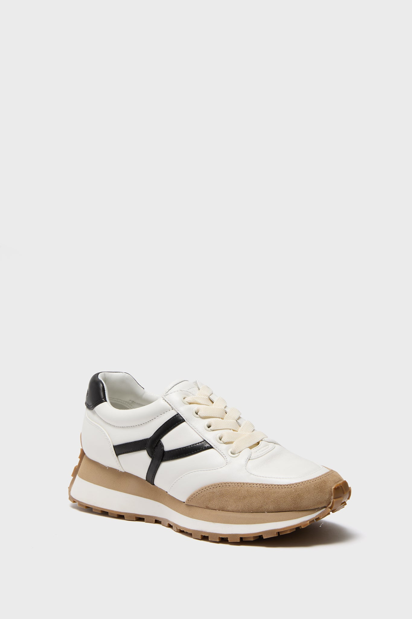 Coconut and Black Valentina Sneakers Veronica Beard