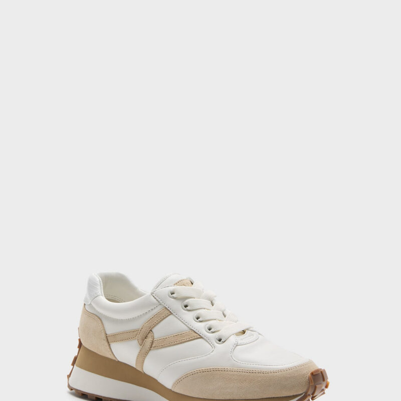 Coconut and Ecru Valentina Sneakers Veronica Beard