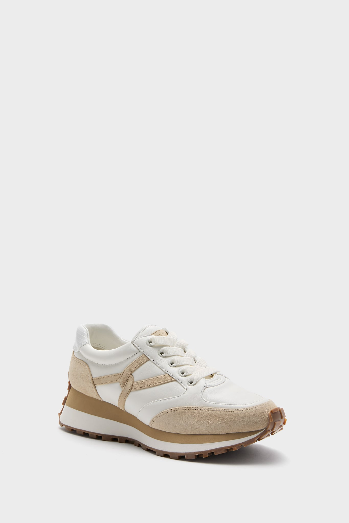Coconut and Ecru Valentina Sneakers Veronica Beard