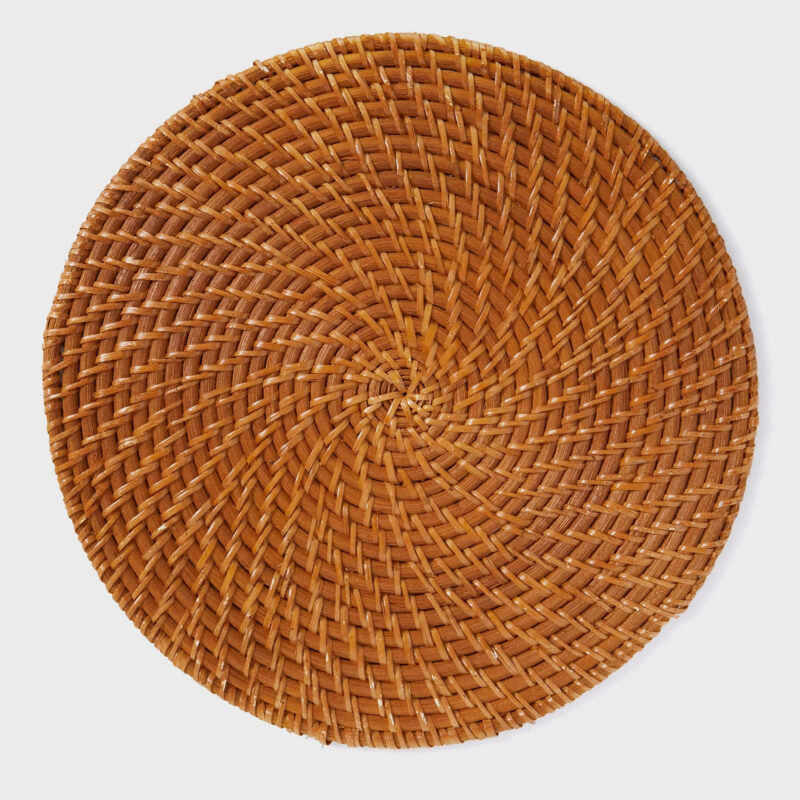 Cognac Rattan Woven Placemats (Set of 4) Tuckernuck Home