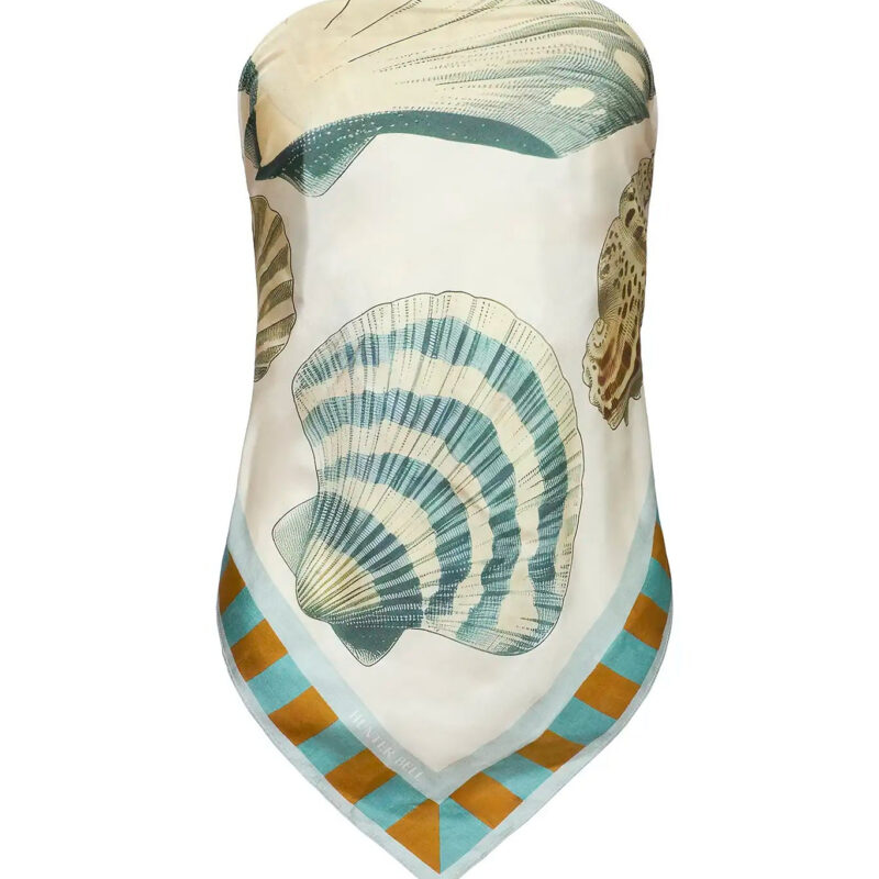 Coquille Scarf in Somers Shell Cream Hunter bell