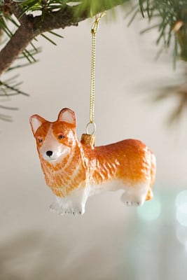 Corgi Glass Ornament