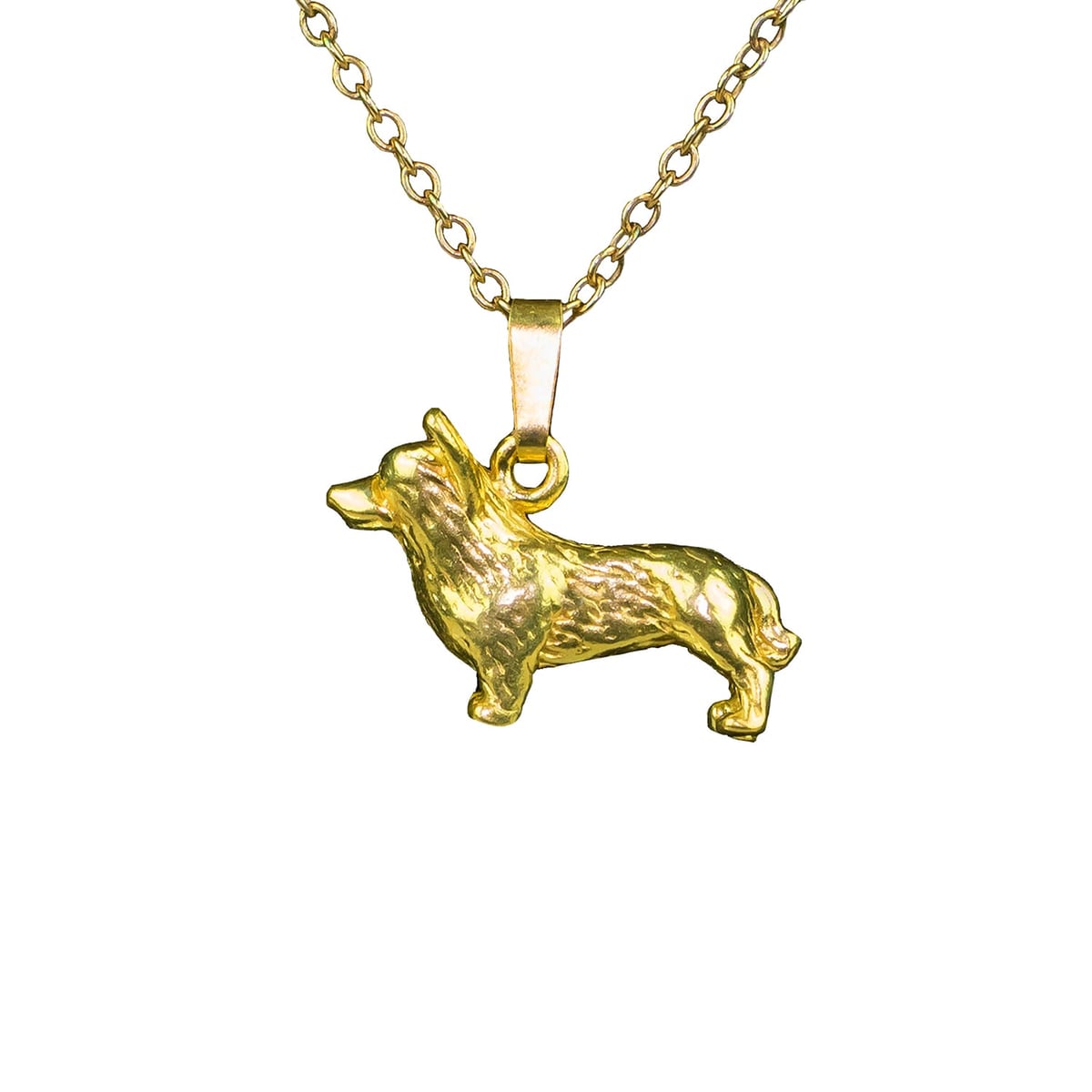 Corgi Pendant In Eighteen Carat Gold On Solid Sterling Silver