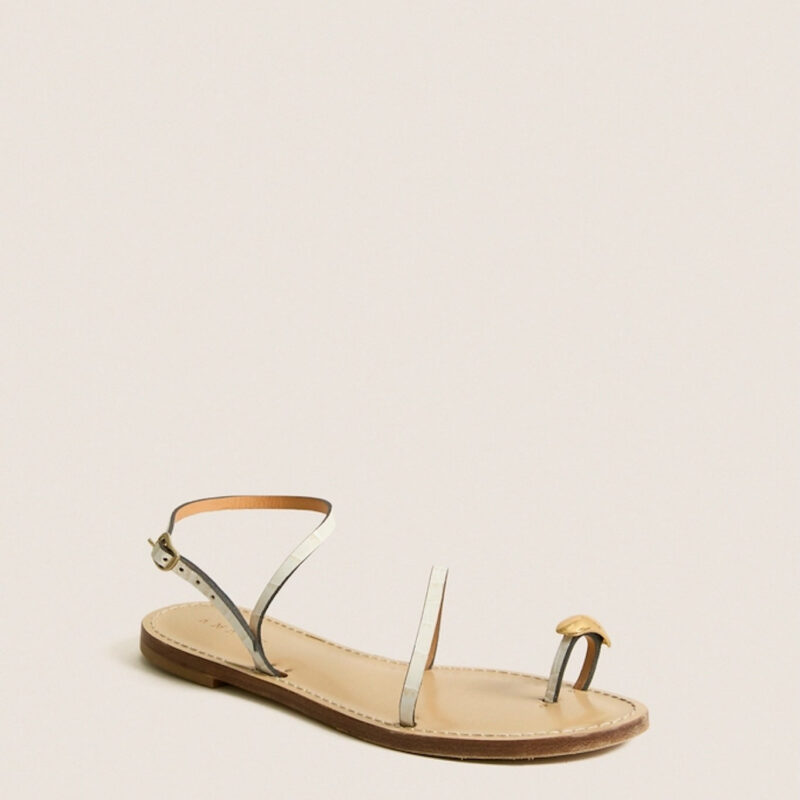 Cream Croc Marrakech Sandals AMANU