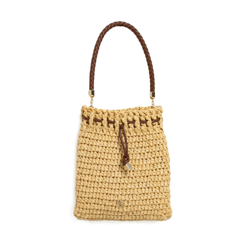 Crochet Bag in Natural Raffia Le Nine