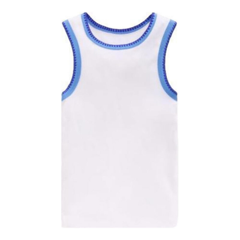 Crochet Trim Ribbed Vest-White Boden US