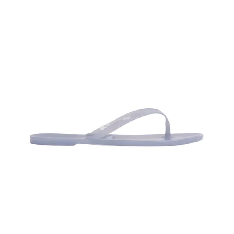 Crystal Sandal in Baby Blue PVC Black Suede Studio