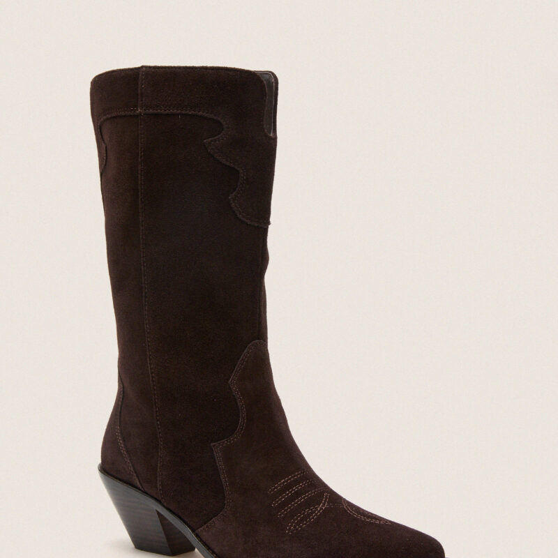 Dark Espresso Suede Wilson Cowboy Boots Tuckernuck Shoes