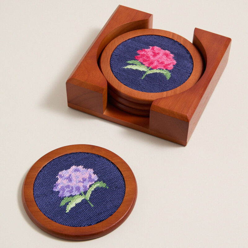 Dark Navy Hydrangea Coasters Smathers and Branson