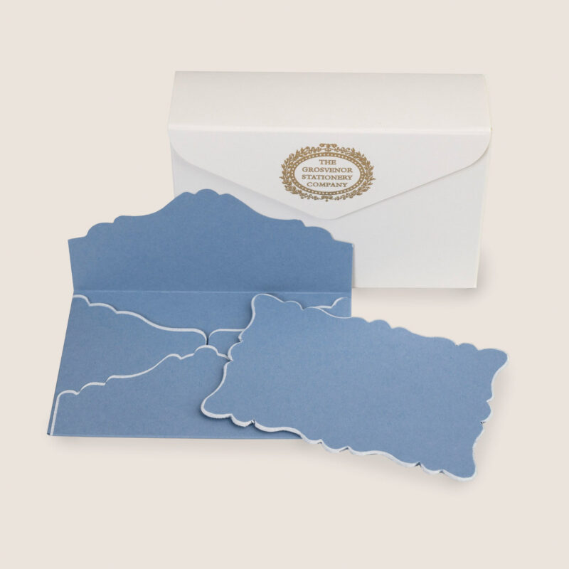 Denim Scalloped Easton Cards and Envelopes Grosvenor Stationery Company