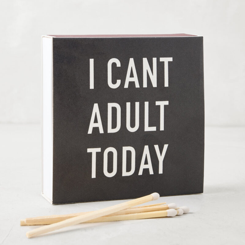 Diane Keaton + Hudson Grace “I Can’t Adult Today” Boxed Matches The Fine Match Co