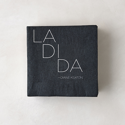 Diane Keaton + Hudson Grace “La Di Da" Cocktail Napkins, Set of 50 Print Appeal Inc