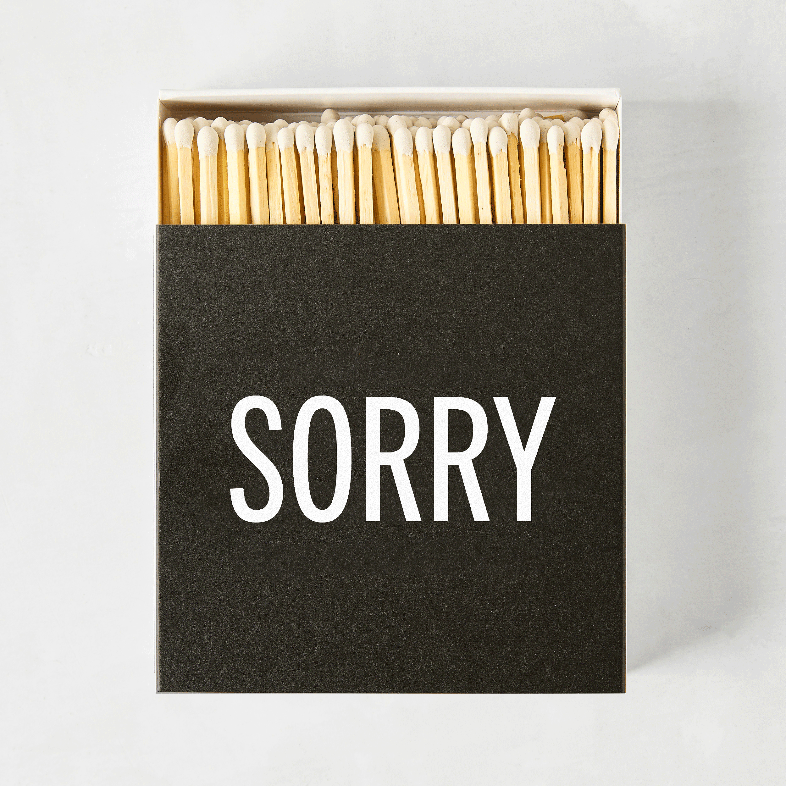 Diane Keaton + Hudson Grace “Sorry, Not Sorry” Boxed Matches The Fine Match Company