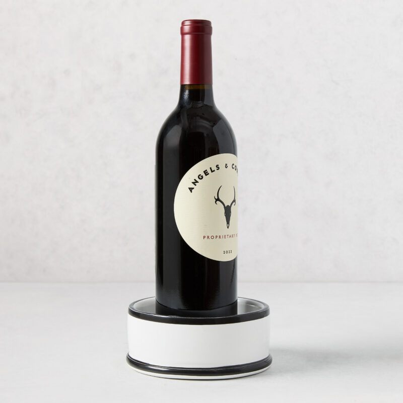 Diane Keaton + Hudson Grace Black and White Wine Coaster IMA