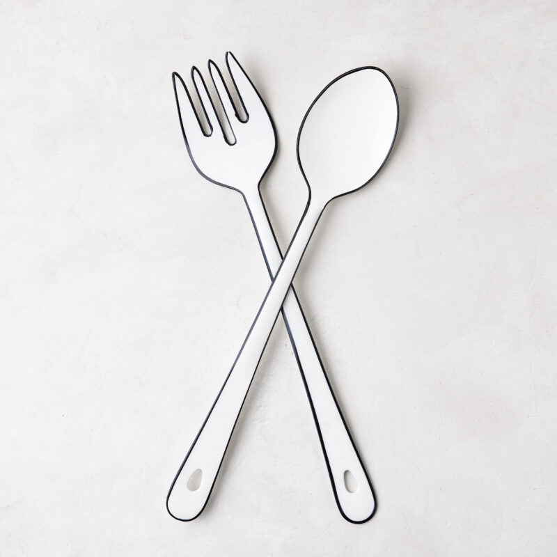 Diane Keaton + Hudson Grace Enamel 2-Piece Serving Set Be Home