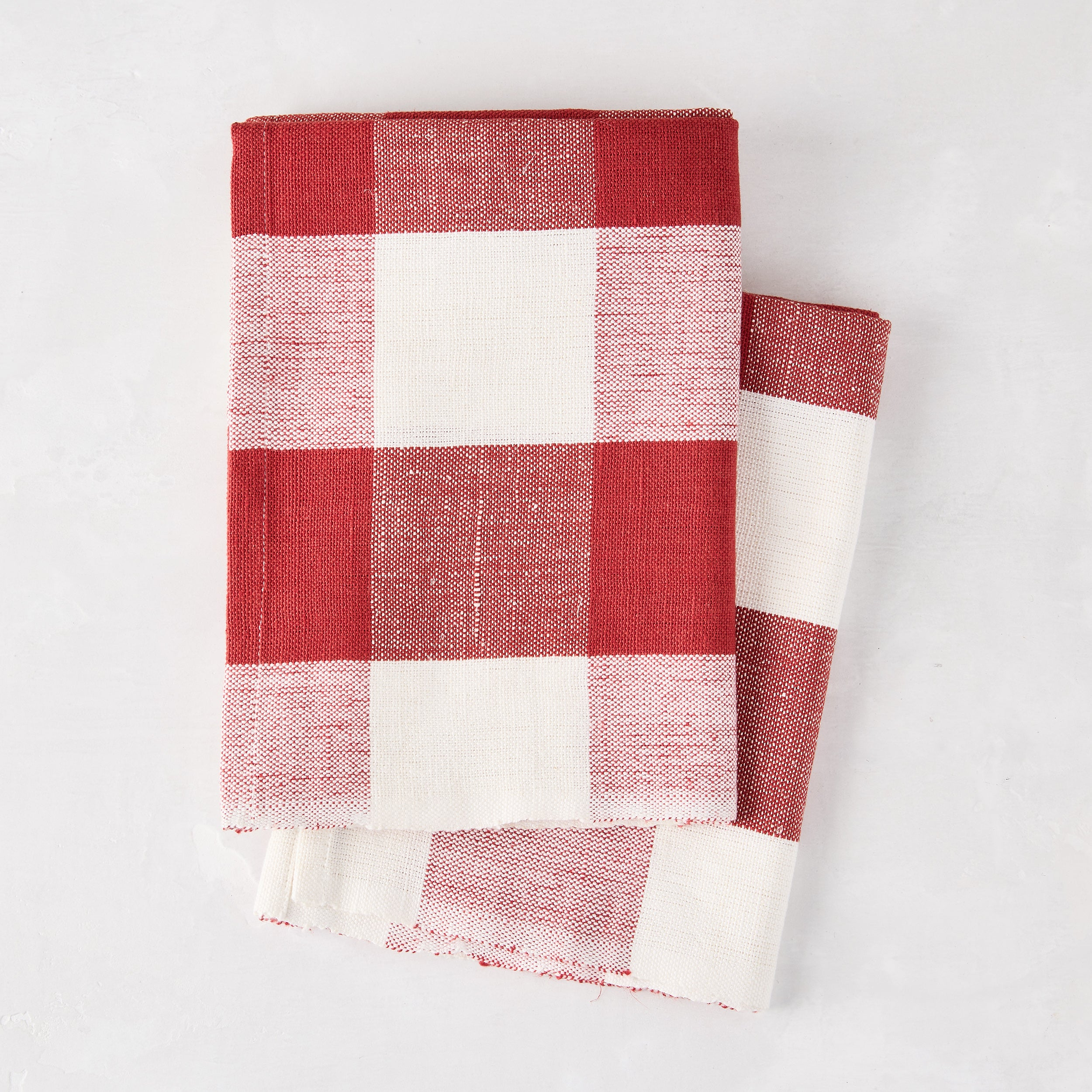 Diane Keaton + Hudson Grace Red Buffalo Check Hand Towels, Set of 2 Raga