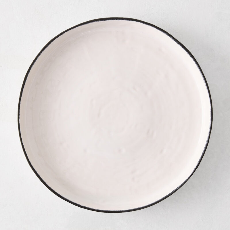 Diane Keaton + Hudson Grace Studio Black Rim Stoneware Dinner Plate Matceramica