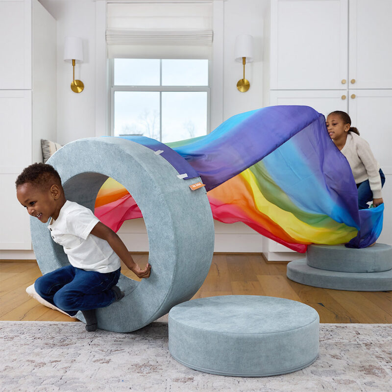 Double Playsilk in Rainbow Nugget Couch