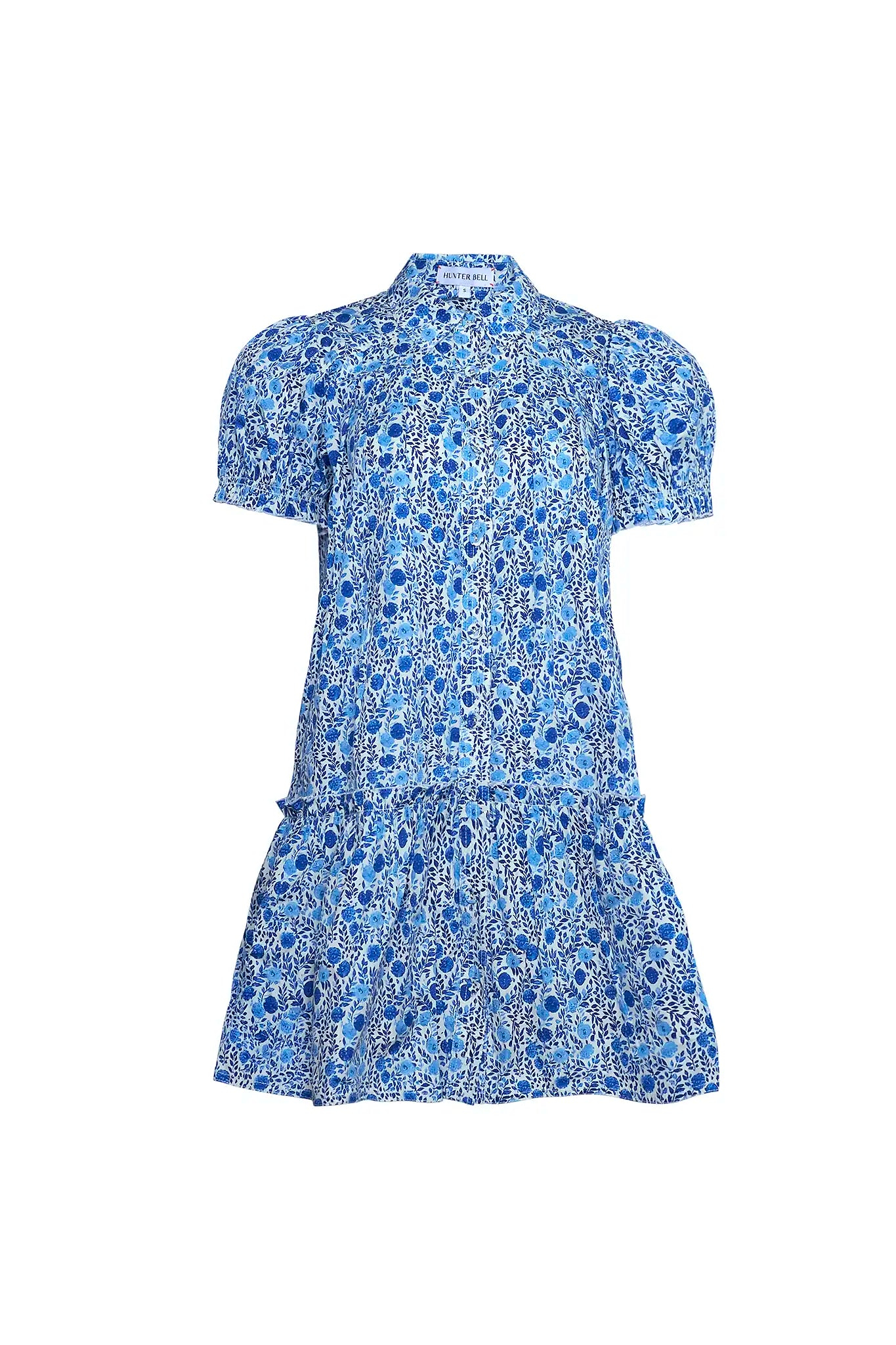 Drifter Mini Dress in Bermuda Blooms Hunter bell