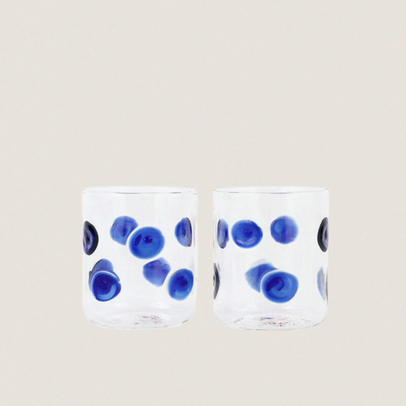 Drop Blue Double Old Fashioned (Set of 2) Vietri