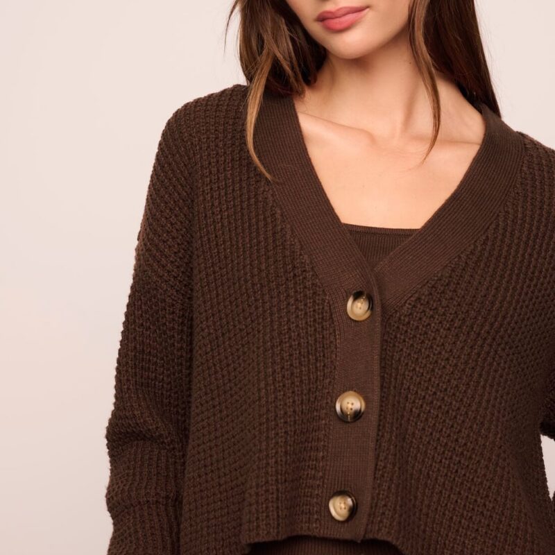 EBERJEY | Recycled Sweater Cropped Cardigan