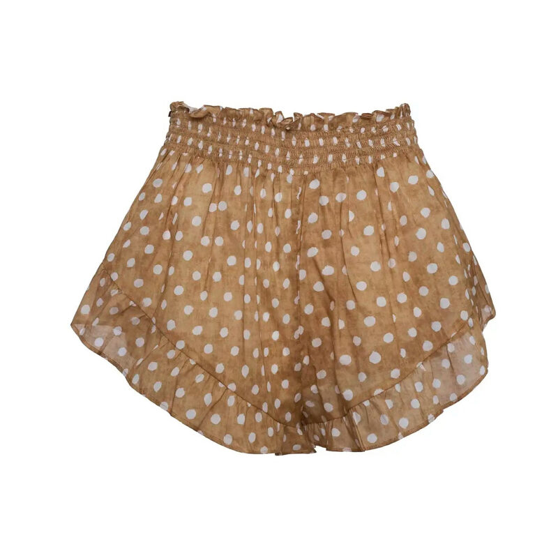 Eden Coverup Short in Coconut Sand Dot Hunter bell