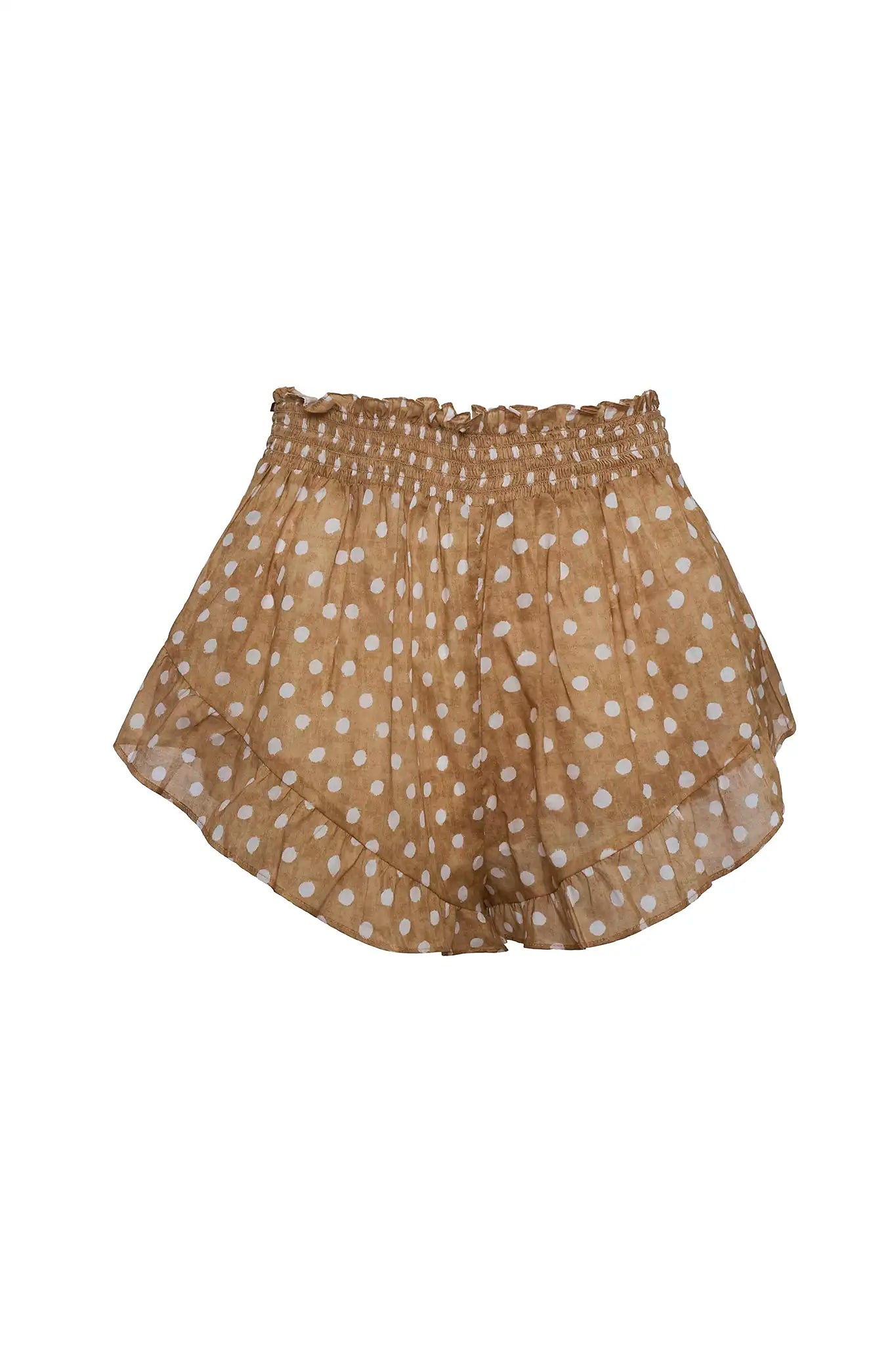 Eden Coverup Short in Coconut Sand Dot Hunter bell