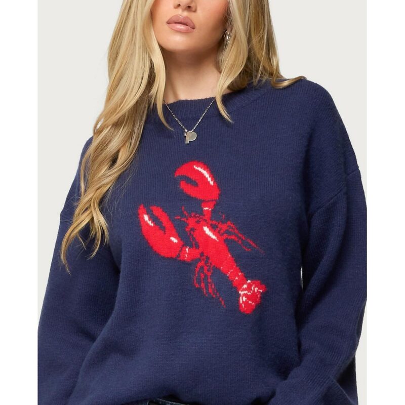 Edikted Women's Don't Be Shellfish Knit Sweater - Navy